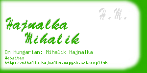 hajnalka mihalik business card